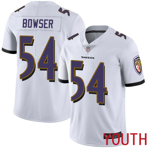 Baltimore Ravens Limited White Youth Tyus Bowser Road Jersey NFL Football 54 Vapor Untouchable